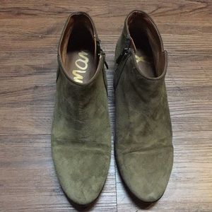 Sam Edelman size 8.5 olive green booties